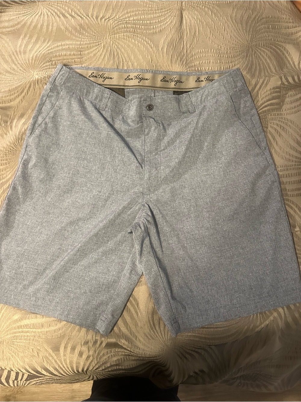Hogan Light Blue Flat Front Men's Shorts